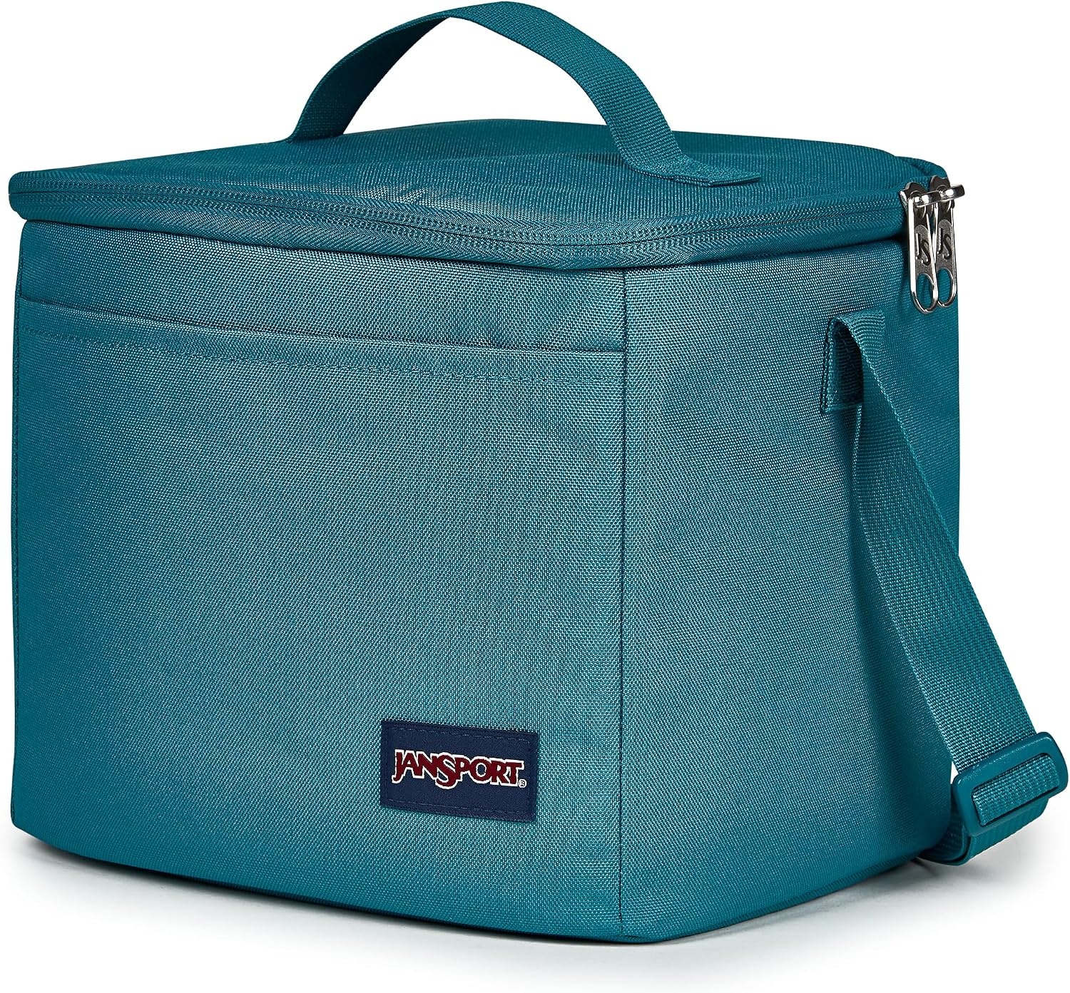 image:imageJanSport Super Snack Insulated Lunch Bag with BPAFree Liner Zipper Top Opening and Adjustable Shoulder Strap Emerald PoolEmerald Pool