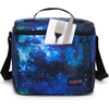 JanSport Super Snack – Insulated Lunch Bag with BPA-Free Liner, Zipper Top Opening, and Adjustable Shoulder Strap, Pastel Lilac(Cyberspace Galaxy)