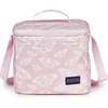 JanSport Super Snack – Insulated Lunch Bag with BPA-Free Liner, Zipper Top Opening, and Adjustable Shoulder Strap, Pastel Lilac(Flutter By Pink Ice/White/Pink Ice)