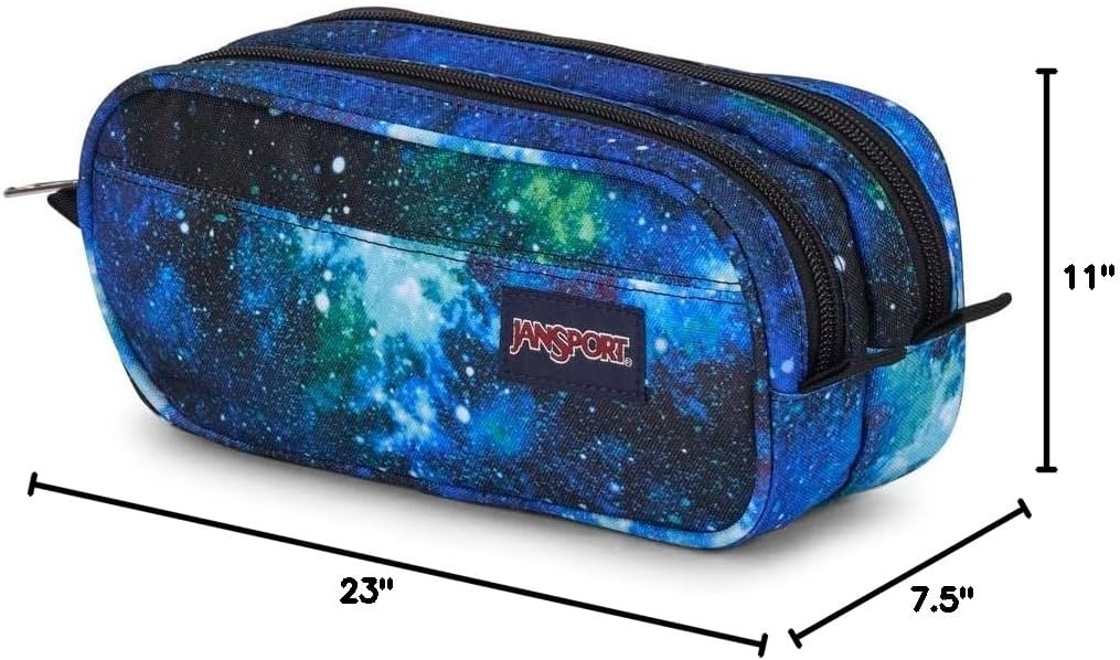 image:imageJanSport Large Accessory Pouch Secure Storage Space for Pens Power Cords Pencil Case Ideal For Everyday Essentials 13LCyberspace Galaxy