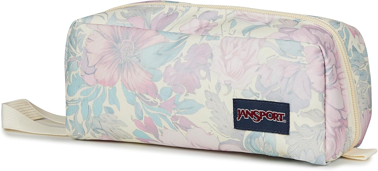 image:imageJanSport Perfect Pouch Accordion Opening Single Compartment with 3 Dividers Small Internal PocketFaded Tapestry