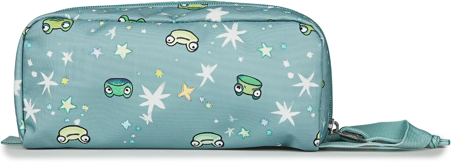 image:imageJanSport Perfect Pouch Accordion Opening Single Compartment with 3 Dividers Small Internal PocketLeapin Lillies