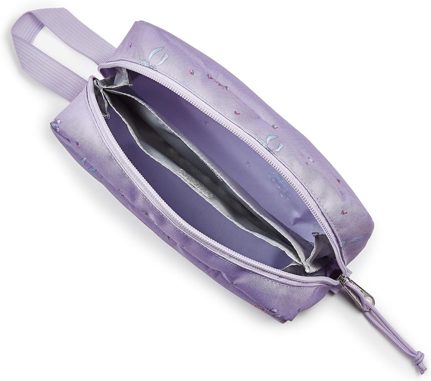 image:imageJanSport Perfect Pouch Accordion Opening Single Compartment with 3 Dividers Small Internal PocketPastel Petals Lilac