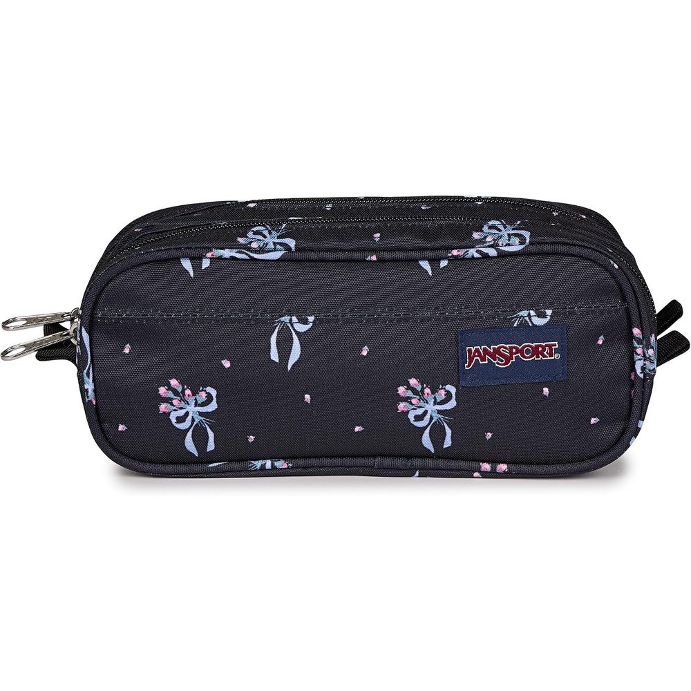 image:imageJanSport Large Accessory Pouch Secure Storage Space for Pens Power Cords Pencil Case Ideal For Everyday Essentials 13LPastel Petals BlackBluePinkGreen