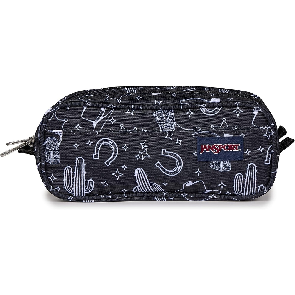 image:imageJanSport Large Accessory Pouch Secure Storage Space for Pens Power Cords Pencil Case Ideal For Everyday Essentials 13LWild West Escape BlackBlackWhite