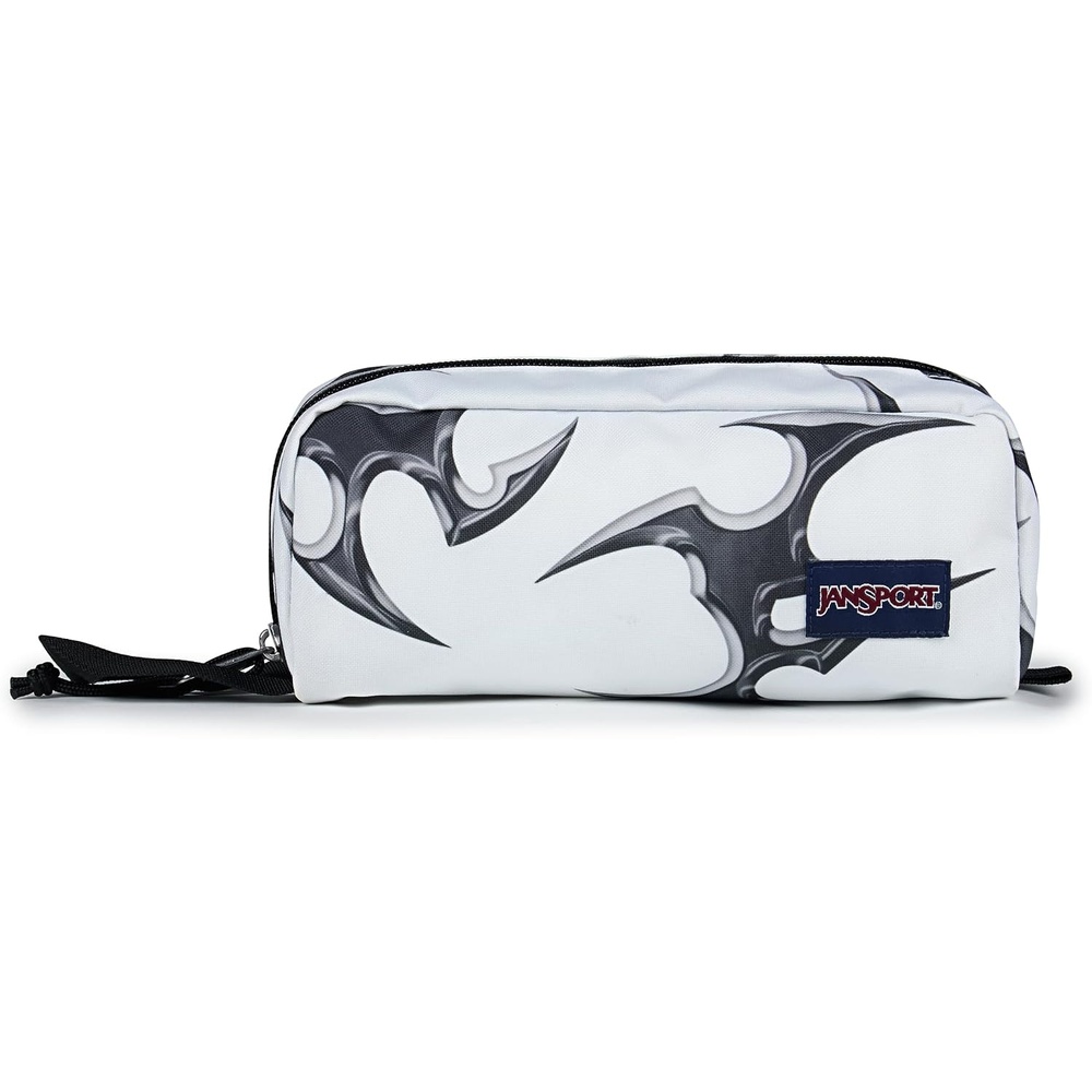 image:imageJanSport Perfect Pouch Accordion Opening Single Compartment with 3 Dividers Small Internal PocketCyber Silver White