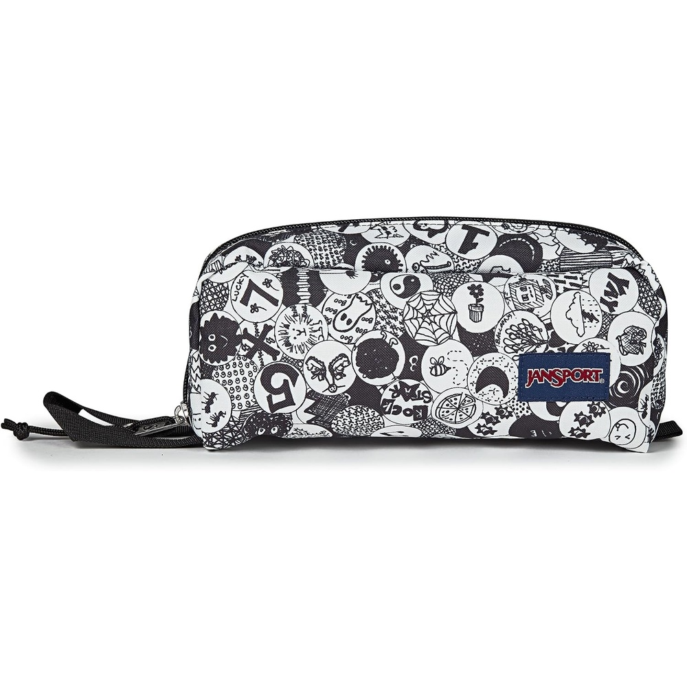 image:imageJanSport Perfect Pouch Accordion Opening Single Compartment with 3 Dividers Small Internal PocketDoodle Dots