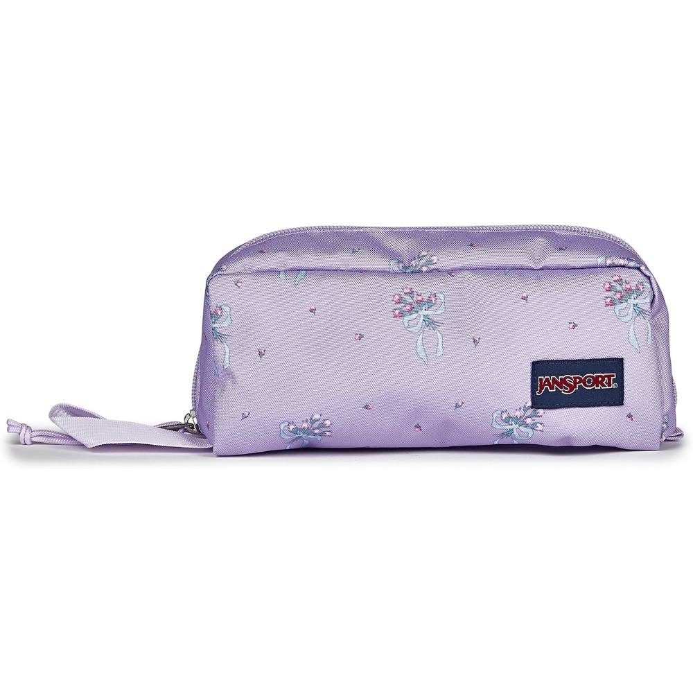 image:imageJanSport Perfect Pouch Accordion Opening Single Compartment with 3 Dividers Small Internal PocketPastel Petals Lilac