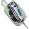 JanSport Perfect Pouch – Accordion Opening, Single Compartment with 3 Dividers, Small Internal Pocket(Faded Floral Fresh Mint)