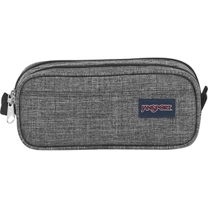 JanSport Large Accessory Pouch – Secure Storage Space for Pens, Power Cords, Pencil Case, Ideal For Everyday Essentials, 1.3L(Grey Letterman Poly)