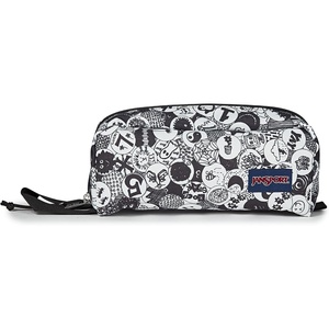 JanSport Perfect Pouch – Accordion Opening, Single Compartment with 3 Dividers, Small Internal Pocket(Doodle Dots)