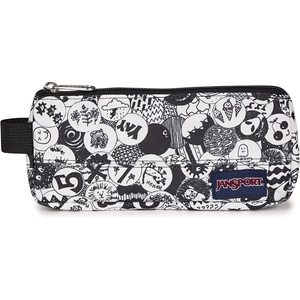 Jansport JS00T49C69G Large Accessory Pouch, Battery Cord Storage, Blackberry Mousse(Doodle Dots Black/White/Grey)