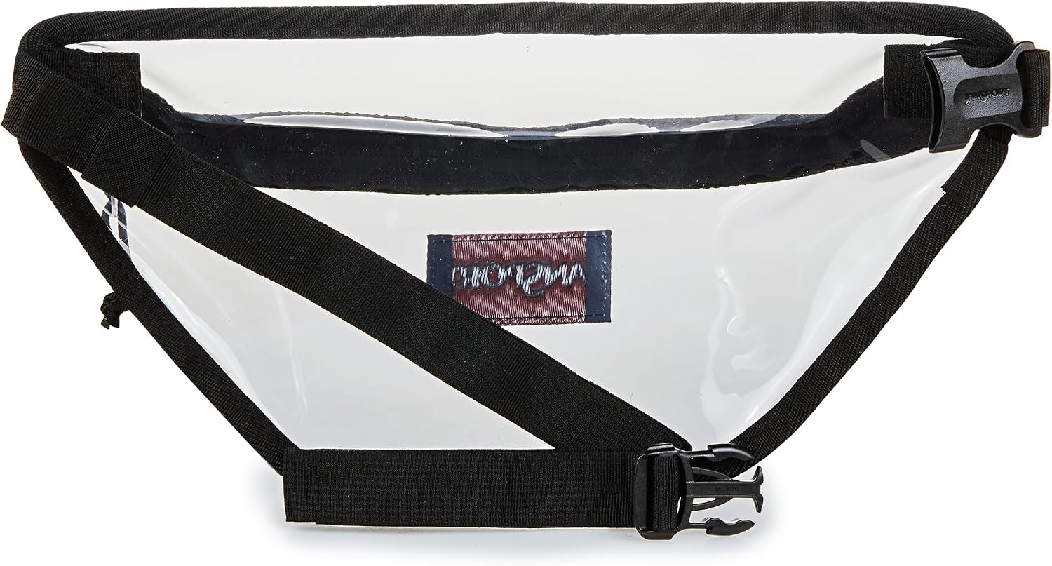 image:imageJanSport Clear Waistpack 1L Transparent Fanny Pack One Main Compartment Adjustable Hip Belt amp Crossbody Strap ClearClear Waistpack