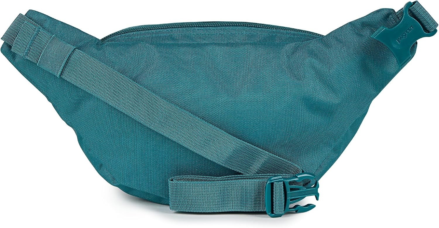 image:imageJanSport Fifth Avenue Fanny Pack Crossbody Bags for Women Men Stylish Durable Waist Bag with Adjustable Belt Main Zippered Pocket Quick Stash Pocket Travel Essentials Lavender AshEmerald Pool