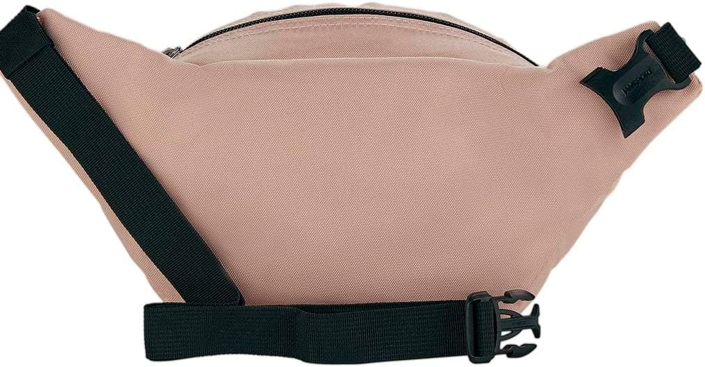 image:imageJanSport Fifth Avenue Fanny Pack Crossbody Bags for Women Men Stylish Durable Waist Bag with Adjustable Belt Main Zippered Pocket Quick Stash Pocket Travel Essentials Misty Rose