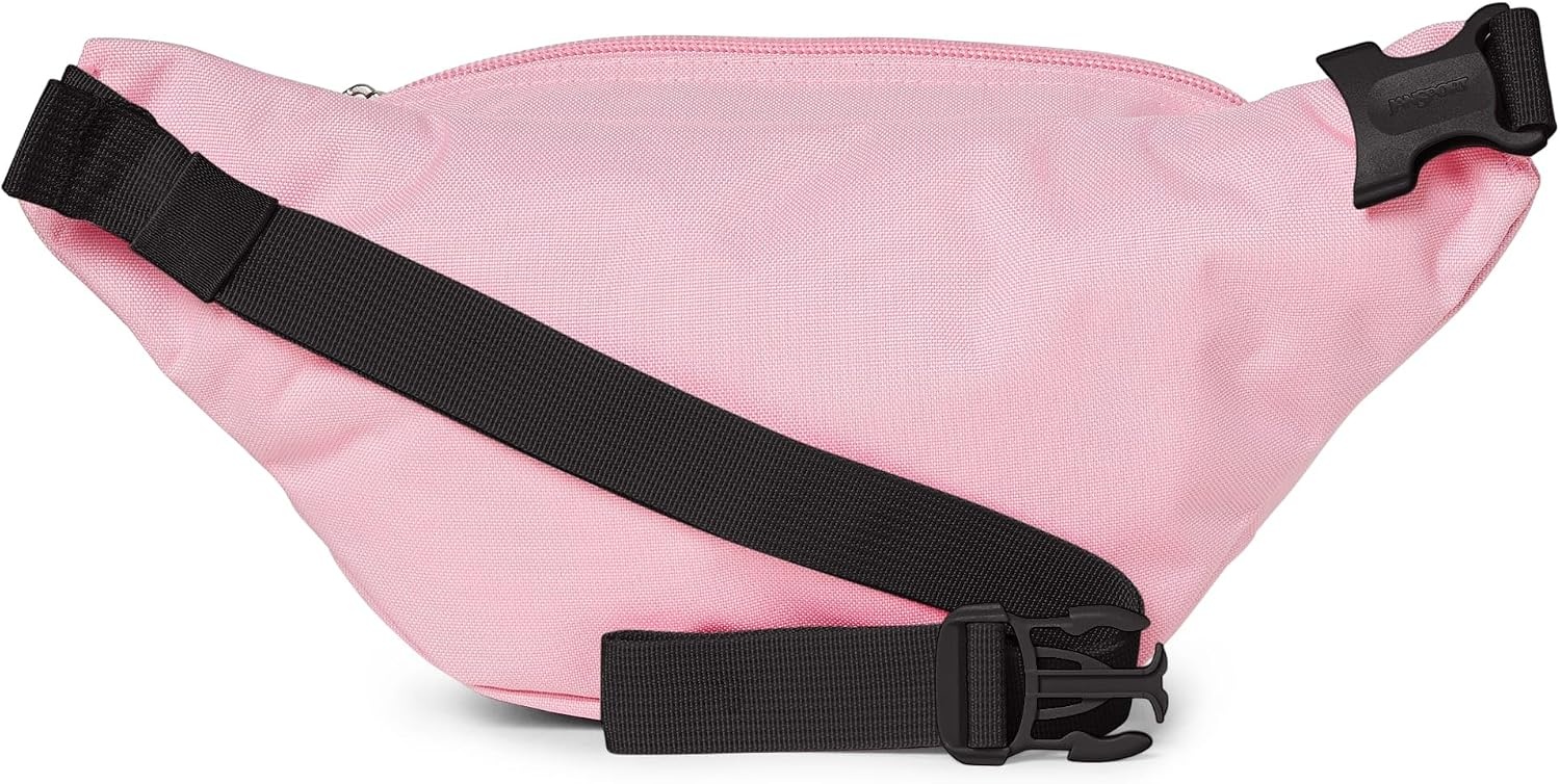 image:imageJanSport Fifth Avenue Fanny Pack Crossbody Bags for Women Men Stylish Durable Waist Bag with Adjustable Belt Main Zippered Pocket Quick Stash Pocket Travel Essentials Lavender AshBubble Gum