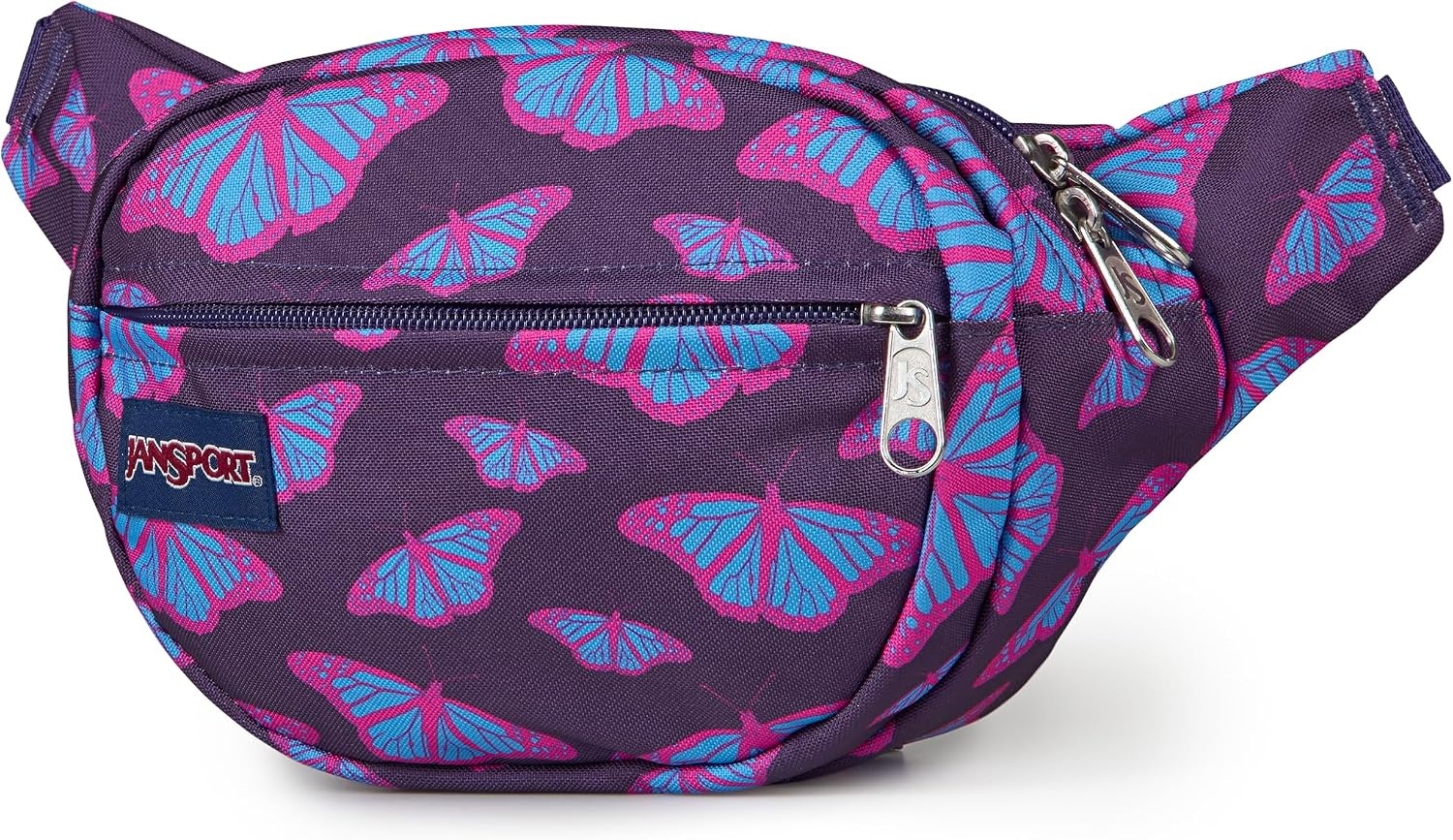 image:imageJanSport Fifth Avenue Fanny Pack Crossbody Bags for Women Men Stylish Durable Waist Bag with Adjustable Belt Main Zippered Pocket Quick Stash Pocket Travel Essentials Lavender AshFlutter By Purple
