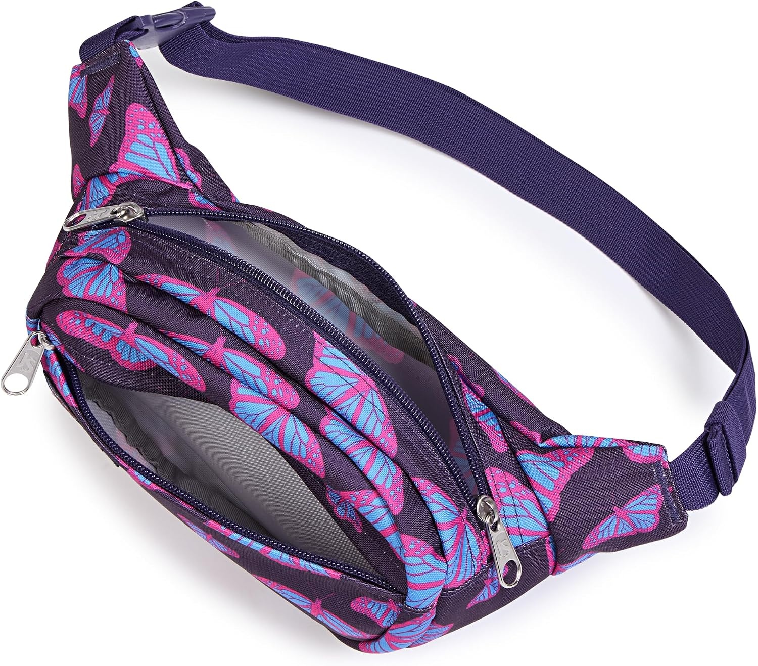 image:imageJanSport Fifth Avenue Fanny Pack Crossbody Bags for Women Men Stylish Durable Waist Bag with Adjustable Belt Main Zippered Pocket Quick Stash Pocket Travel Essentials Lavender AshFlutter By Purple