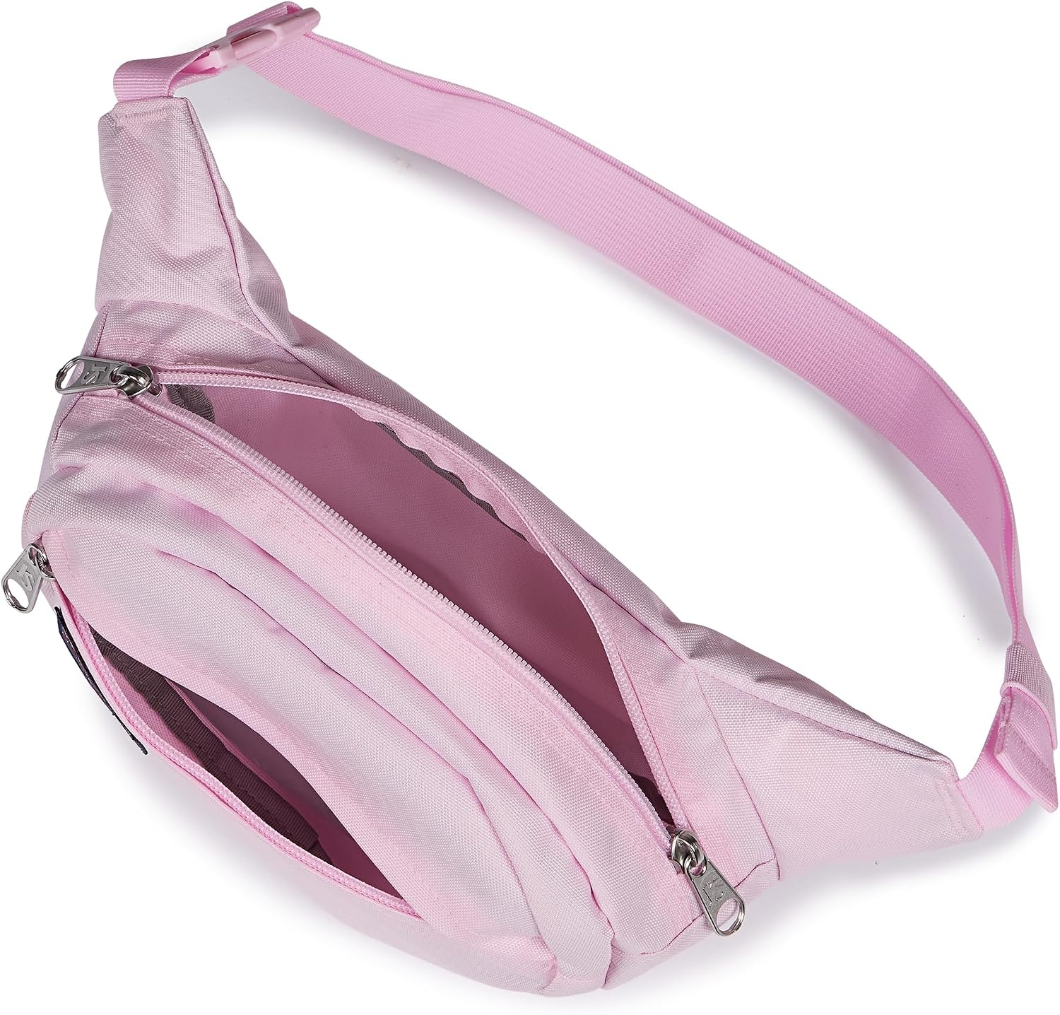 image:imageJanSport Fifth Avenue Fanny Pack Crossbody Bags for Women Men Stylish Durable Waist Bag with Adjustable Belt Main Zippered Pocket Quick Stash Pocket Travel Essentials Lavender AshPink Ice