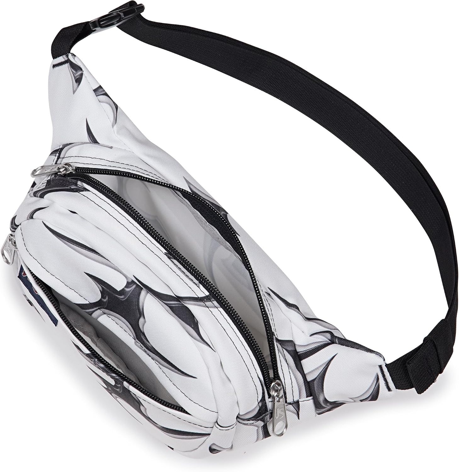image:imageJanSport Fifth Avenue Fanny Pack Crossbody Bags for Women Men Stylish Durable Waist Bag with Adjustable Belt Main Zippered Pocket Quick Stash Pocket Travel Essentials Lavender AshCyber Silver White