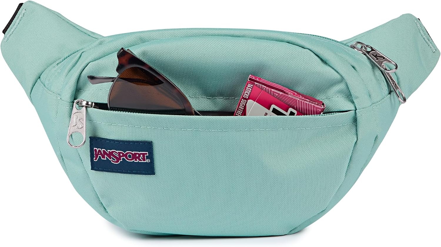 image:imageJanSport Fifth Avenue Fanny Pack Crossbody Bags for Women Men Stylish Durable Waist Bag with Adjustable Belt Main Zippered Pocket Quick Stash Pocket Travel Essentials Lavender AshFaded Sage