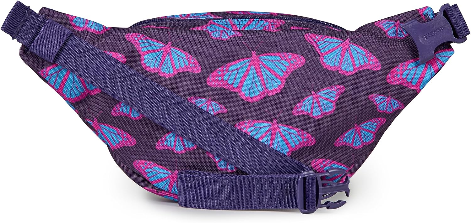 image:imageJanSport Fifth Avenue Fanny Pack Crossbody Bags for Women Men Stylish Durable Waist Bag with Adjustable Belt Main Zippered Pocket Quick Stash Pocket Travel Essentials Lavender AshFlutter By Purple