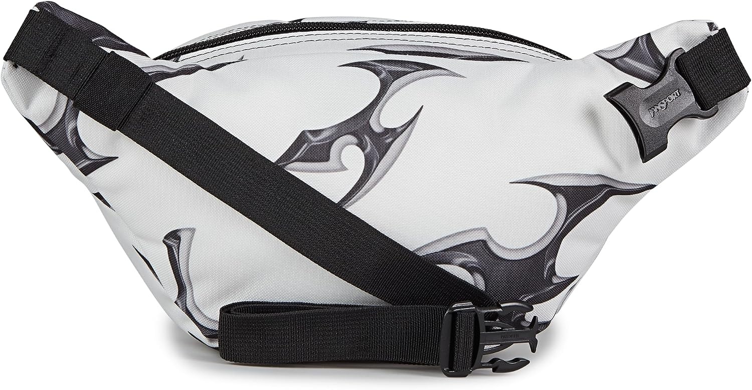 image:imageJanSport Fifth Avenue Fanny Pack Crossbody Bags for Women Men Stylish Durable Waist Bag with Adjustable Belt Main Zippered Pocket Quick Stash Pocket Travel Essentials Lavender AshCyber Silver White