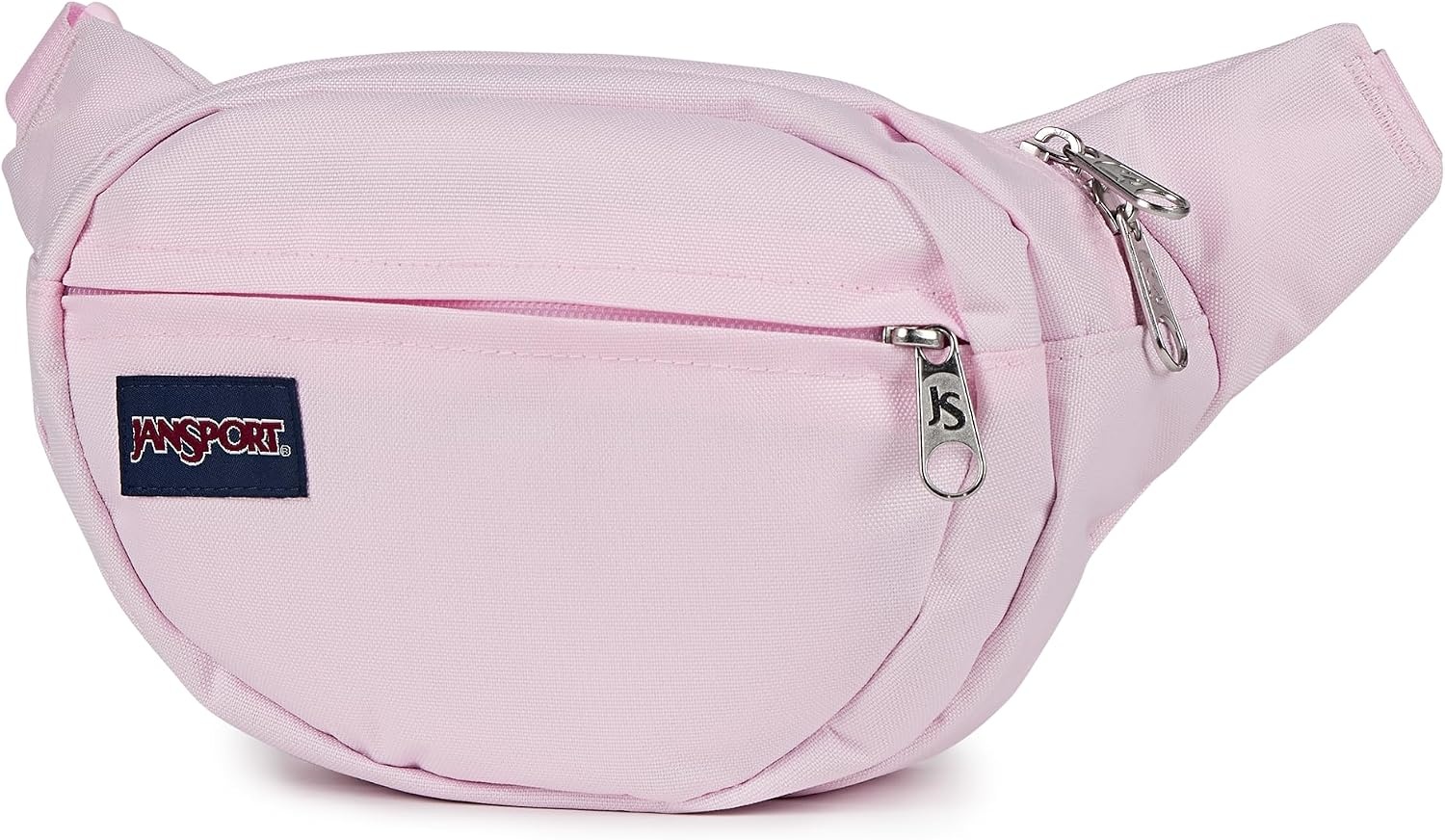 image:imageJanSport Fifth Avenue Fanny Pack Crossbody Bags for Women Men Stylish Durable Waist Bag with Adjustable Belt Main Zippered Pocket Quick Stash Pocket Travel Essentials Lavender AshPink Ice