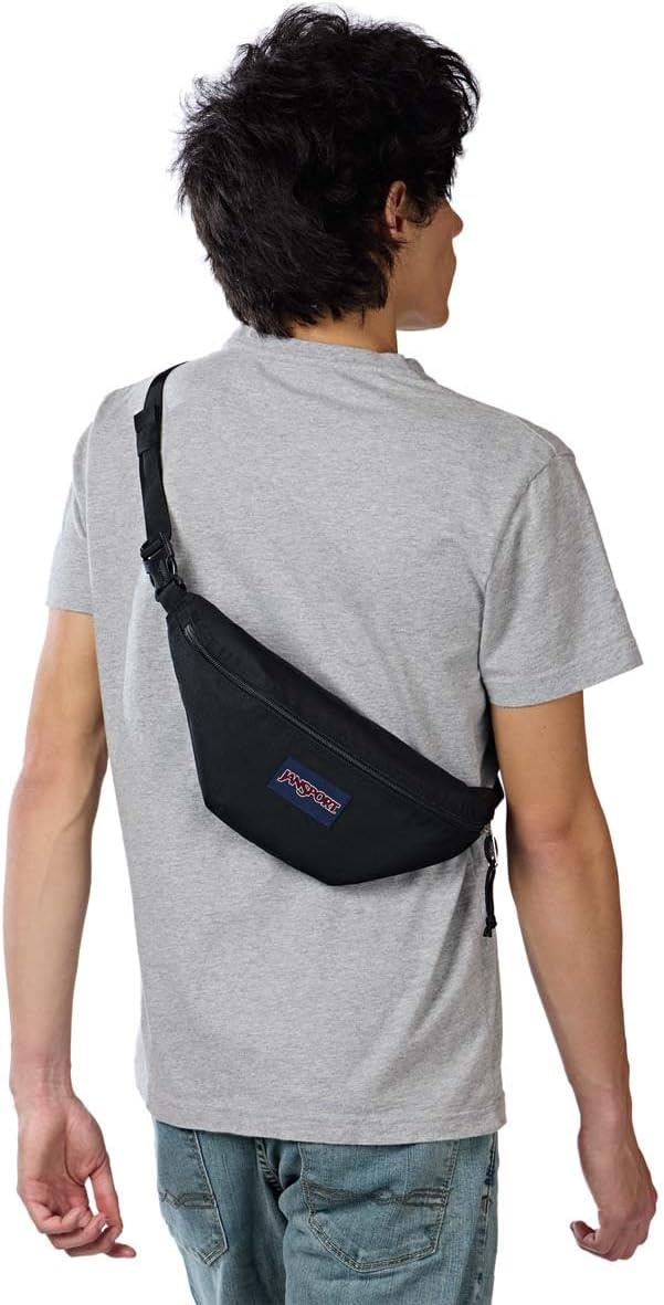 image:imageJanSport Swing Waistpack Fanny Pack Stylish Durable Waist Bag with Adjustable Belt Main Zippered Pocket Travel Essentials BlackBlack