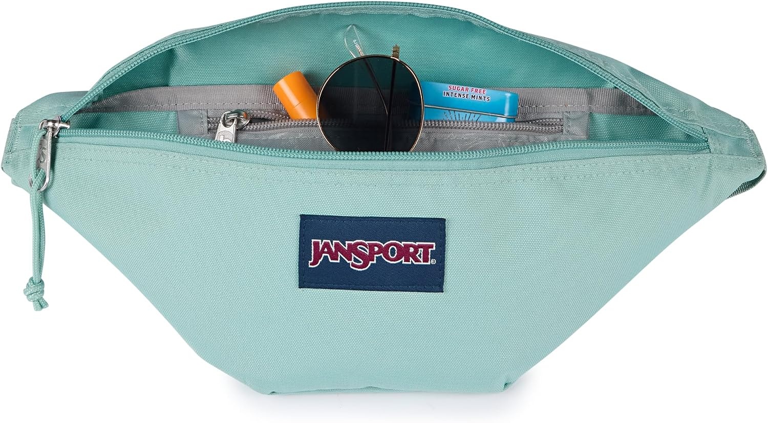 image:imageJanSport Swing Waistpack Fanny Pack Stylish Durable Waist Bag with Adjustable Belt Main Zippered Pocket Travel Essentials BlackFaded Sage