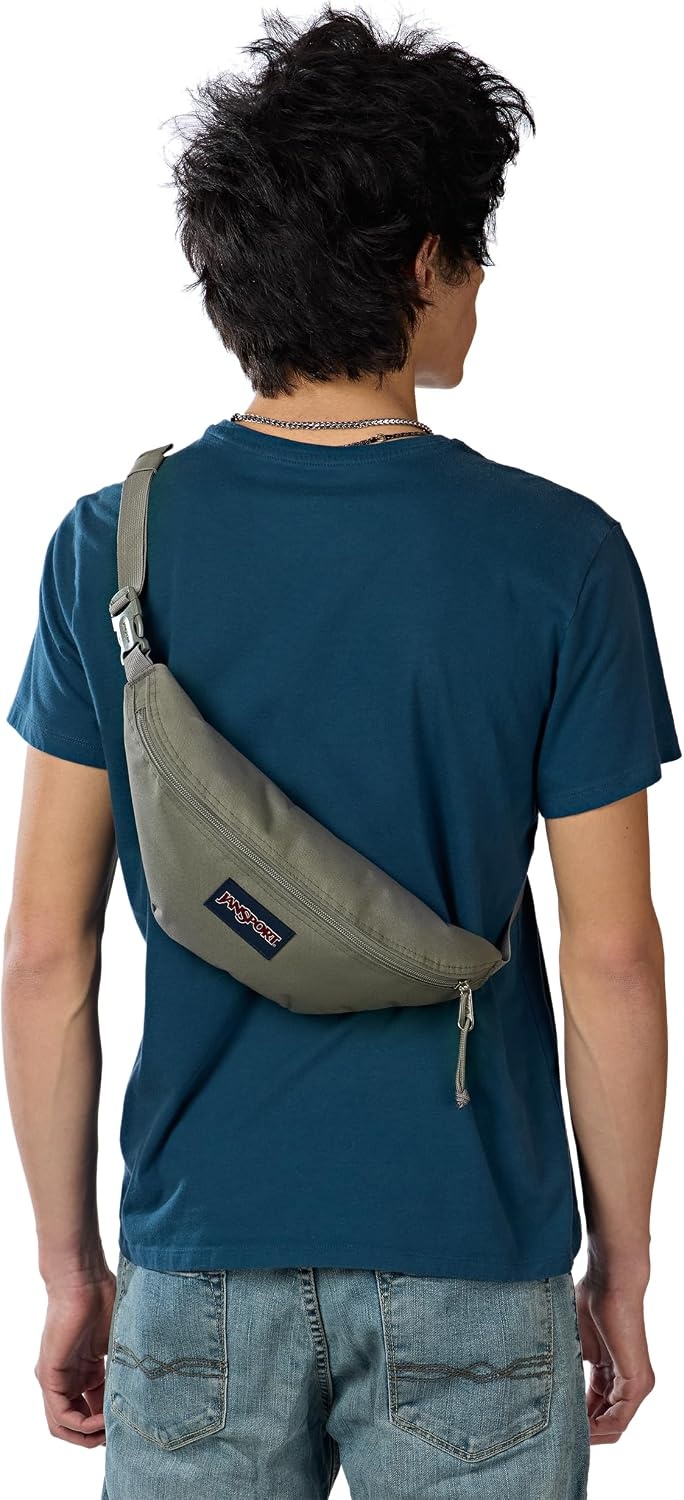 image:imageJanSport Swing Waistpack Fanny Pack Stylish Durable Waist Bag with Adjustable Belt Main Zippered Pocket Travel Essentials BlackGraphite Grey