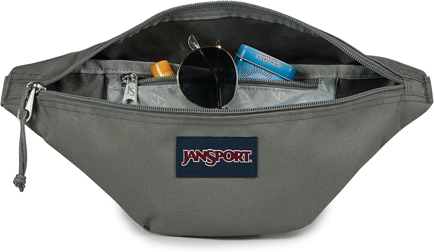 image:imageJanSport Swing Waistpack Fanny Pack Stylish Durable Waist Bag with Adjustable Belt Main Zippered Pocket Travel Essentials BlackGraphite Grey