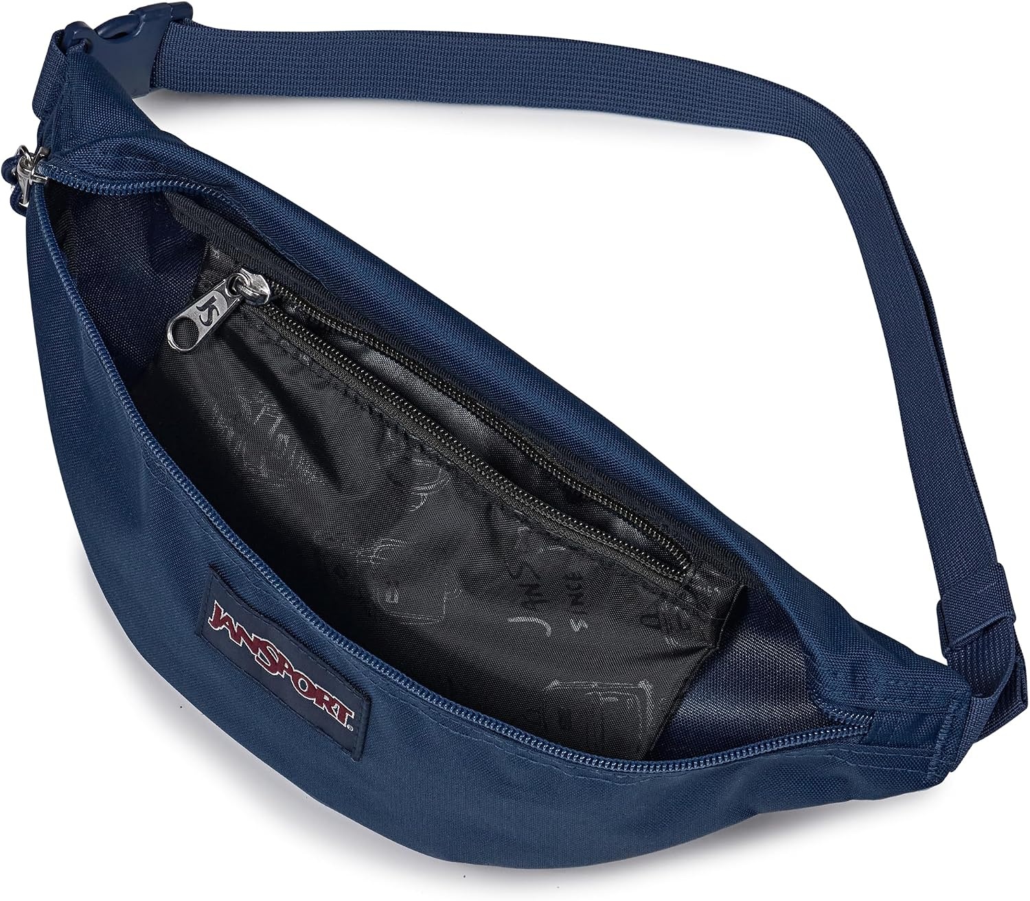 image:imageJanSport Swing Waistpack Fanny Pack Stylish Durable Waist Bag with Adjustable Belt Main Zippered Pocket Travel Essentials BlackNavy