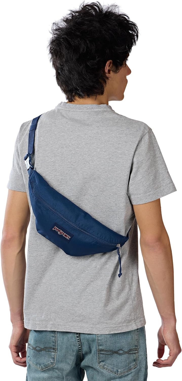 image:imageJanSport Swing Waistpack Fanny Pack Stylish Durable Waist Bag with Adjustable Belt Main Zippered Pocket Travel Essentials BlackNavy