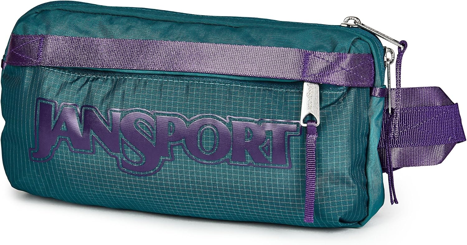 image:imageJanSport Washington Waistpack Fanny Pack Stylish Durable Waist Bag with Adjustable Belt Main Zippered Pocket Quick Stash PocketTravel EssentialsEmerald Pool