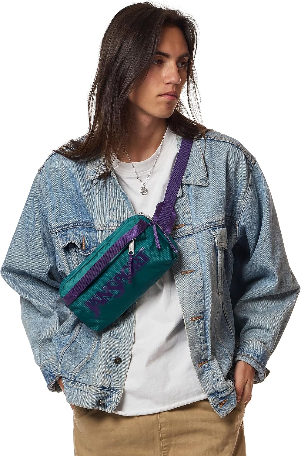 image:imageJanSport Washington Waistpack Fanny Pack Stylish Durable Waist Bag with Adjustable Belt Main Zippered Pocket Quick Stash PocketTravel EssentialsEmerald Pool