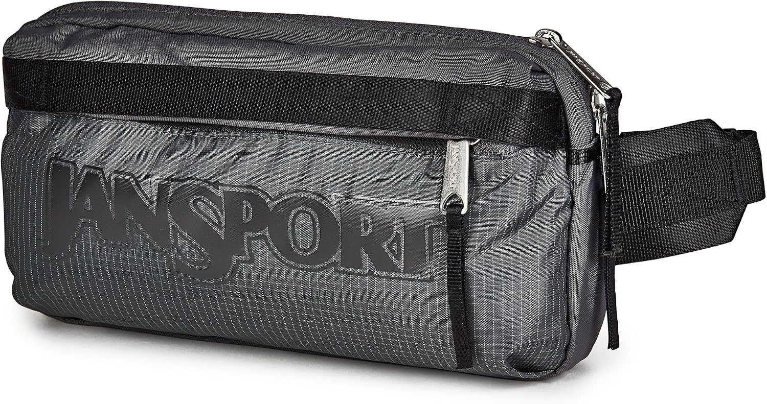 image:imageJanSport Washington Waistpack Fanny Pack Stylish Durable Waist Bag with Adjustable Belt Main Zippered Pocket Quick Stash PocketTravel EssentialsSmokey Grit