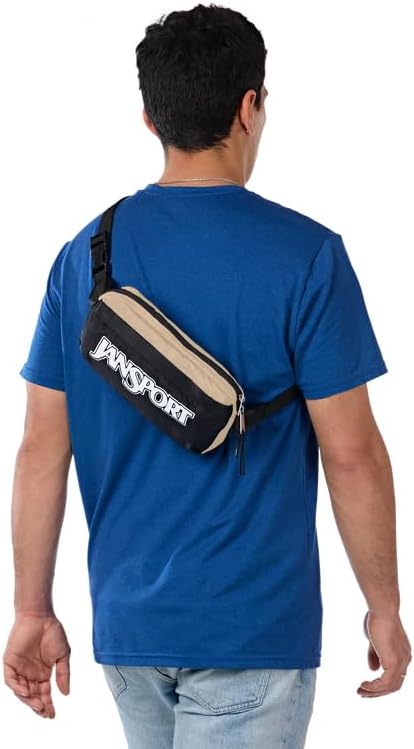 image:imageJanSport Washington Waistpack Fanny Pack Stylish Durable Waist Bag with Adjustable Belt Main Zippered Pocket Quick Stash PocketTravel EssentialsTravertine