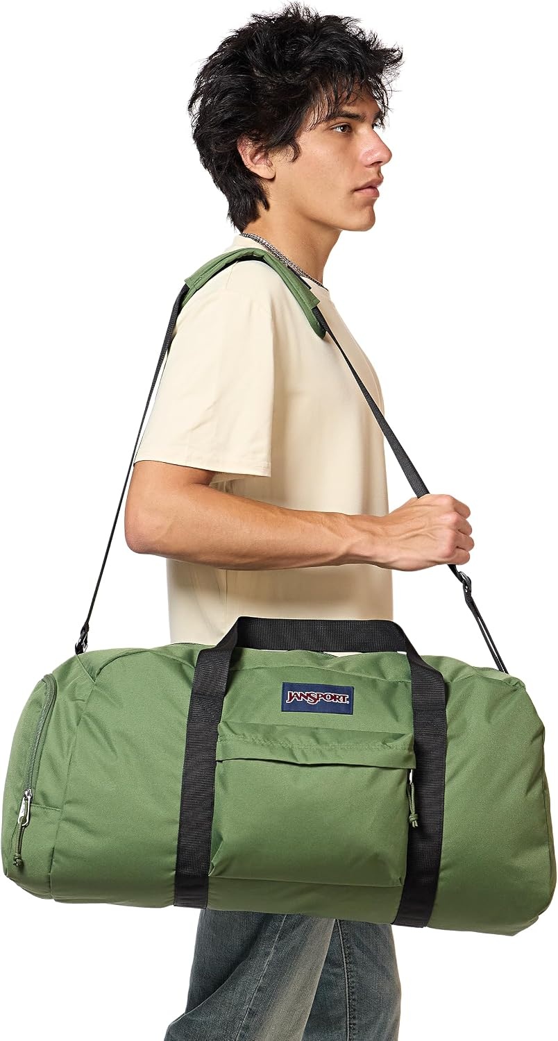 image:imageJanSport Weekender Large Duffel Travel or Gym Bag Durable Weekender with Front Utility Pocket amp Side Grab Handles Cargo GreenCargo Green