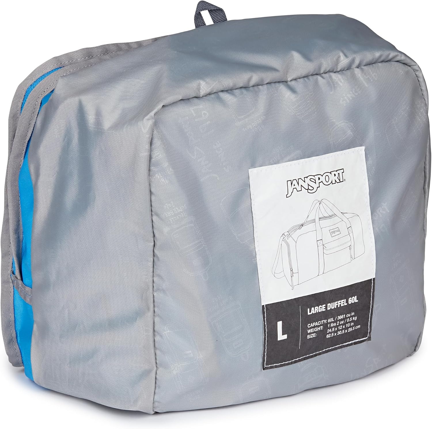 image:imageJanSport Weekender Large Duffel Travel or Gym Bag Durable Weekender with Front Utility Pocket amp Side Grab Handles Cargo GreenElectric Azul