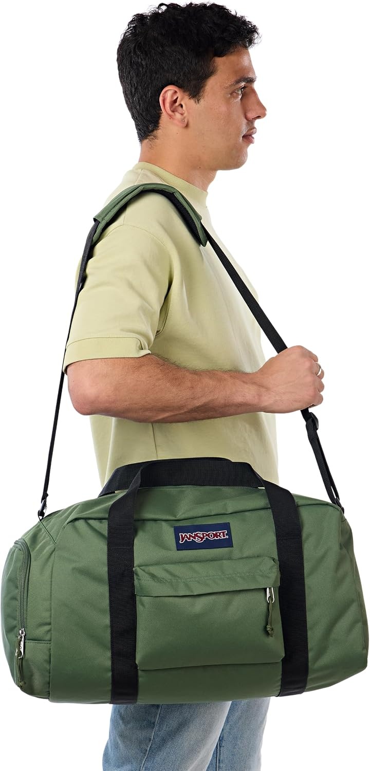 image:imageJanSport Weekender Medium Duffel Travel or Gym Bag Durable Weekender with Front Utility Pocket amp Side Grab Handles Cargo GreenCargo Green