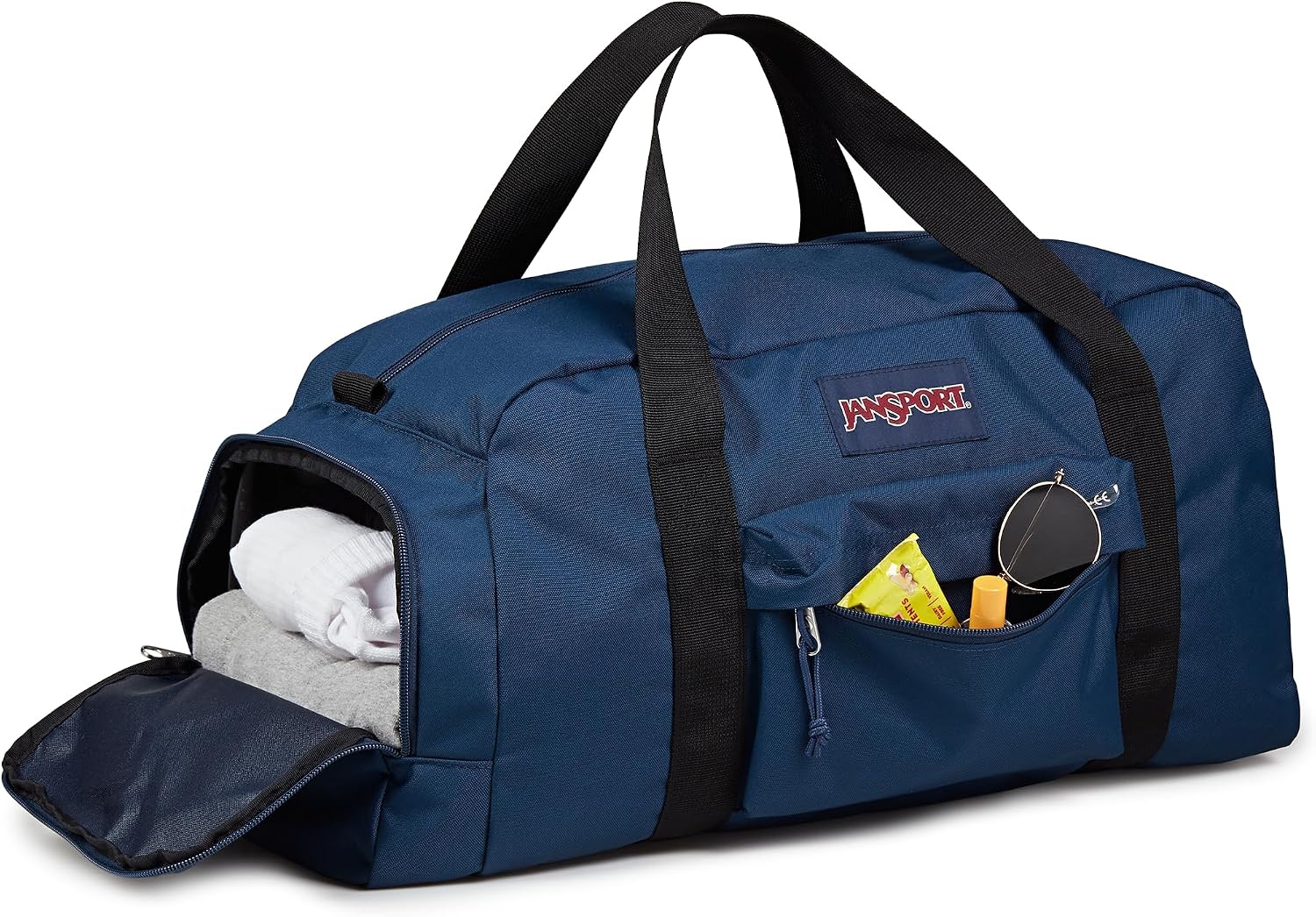 image:imageJanSport Weekender Medium Duffel Travel or Gym Bag Durable Weekender with Front Utility Pocket amp Side Grab Handles Cargo GreenNavy