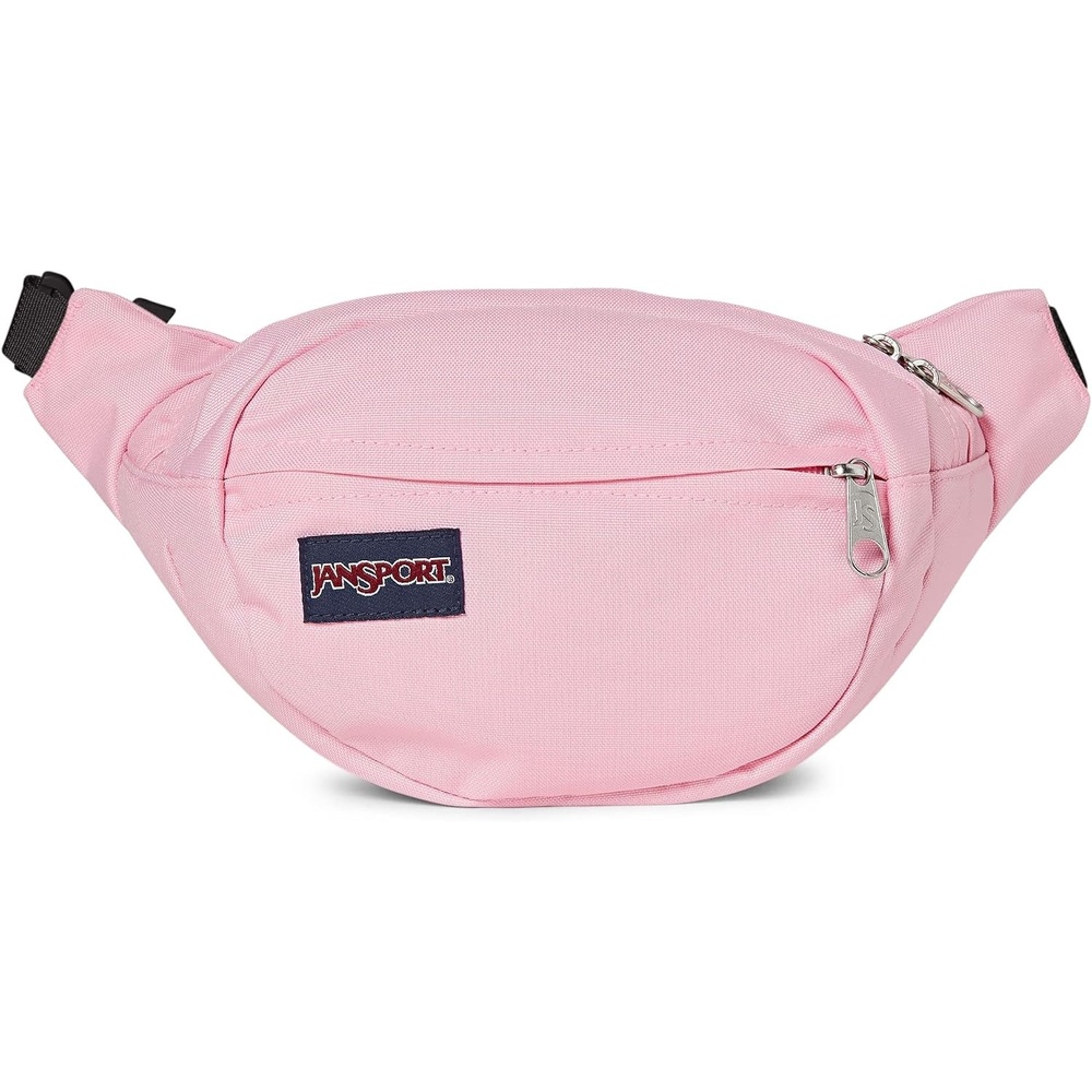 image:imageJanSport Fifth Avenue Fanny Pack Crossbody Bags for Women Men Stylish Durable Waist Bag with Adjustable Belt Main Zippered Pocket Quick Stash Pocket Travel Essentials Lavender AshBubble Gum