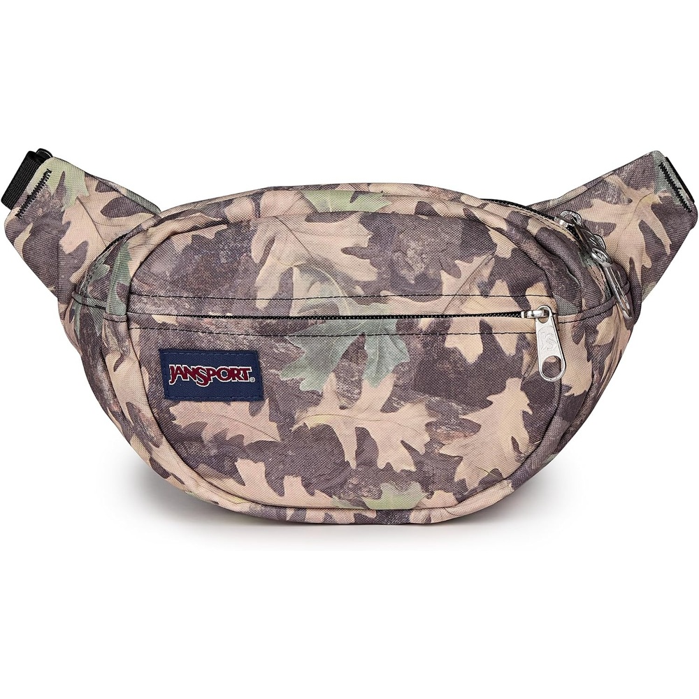 image:imageJanSport Fifth Avenue Fanny Pack Crossbody Bags for Women Men Stylish Durable Waist Bag with Adjustable Belt Main Zippered Pocket Quick Stash Pocket Travel Essentials Lavender AshWoodland Camo
