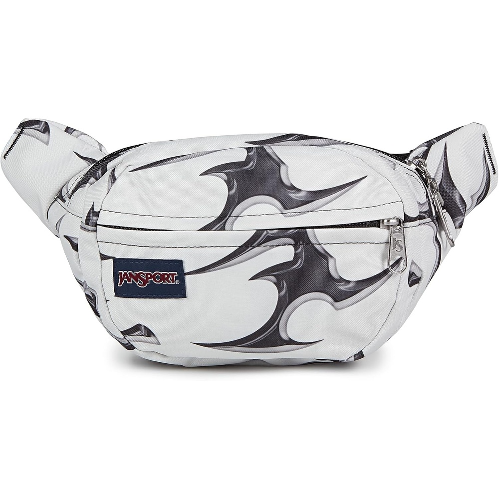 image:imageJanSport Fifth Avenue Fanny Pack Crossbody Bags for Women Men Stylish Durable Waist Bag with Adjustable Belt Main Zippered Pocket Quick Stash Pocket Travel Essentials Lavender AshCyber Silver White
