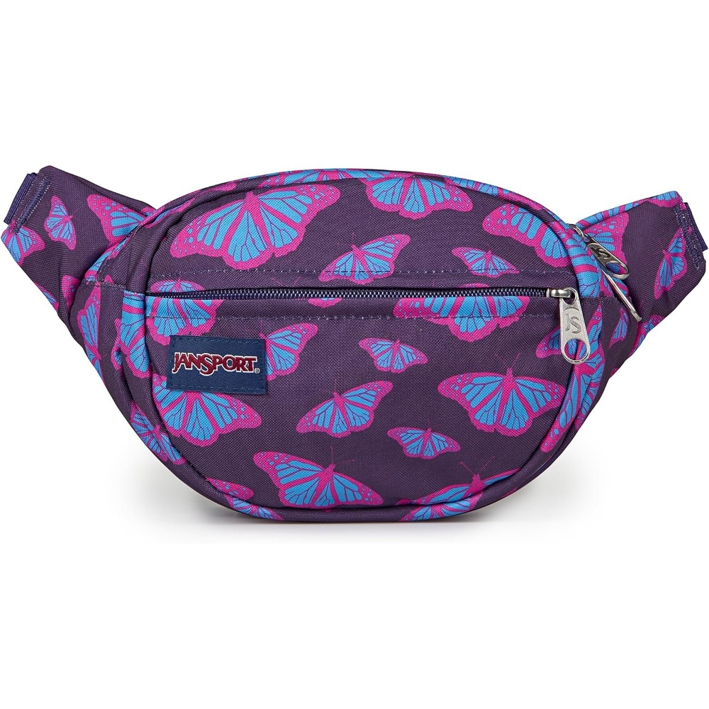 image:imageJanSport Fifth Avenue Fanny Pack Crossbody Bags for Women Men Stylish Durable Waist Bag with Adjustable Belt Main Zippered Pocket Quick Stash Pocket Travel Essentials Lavender AshFlutter By Purple