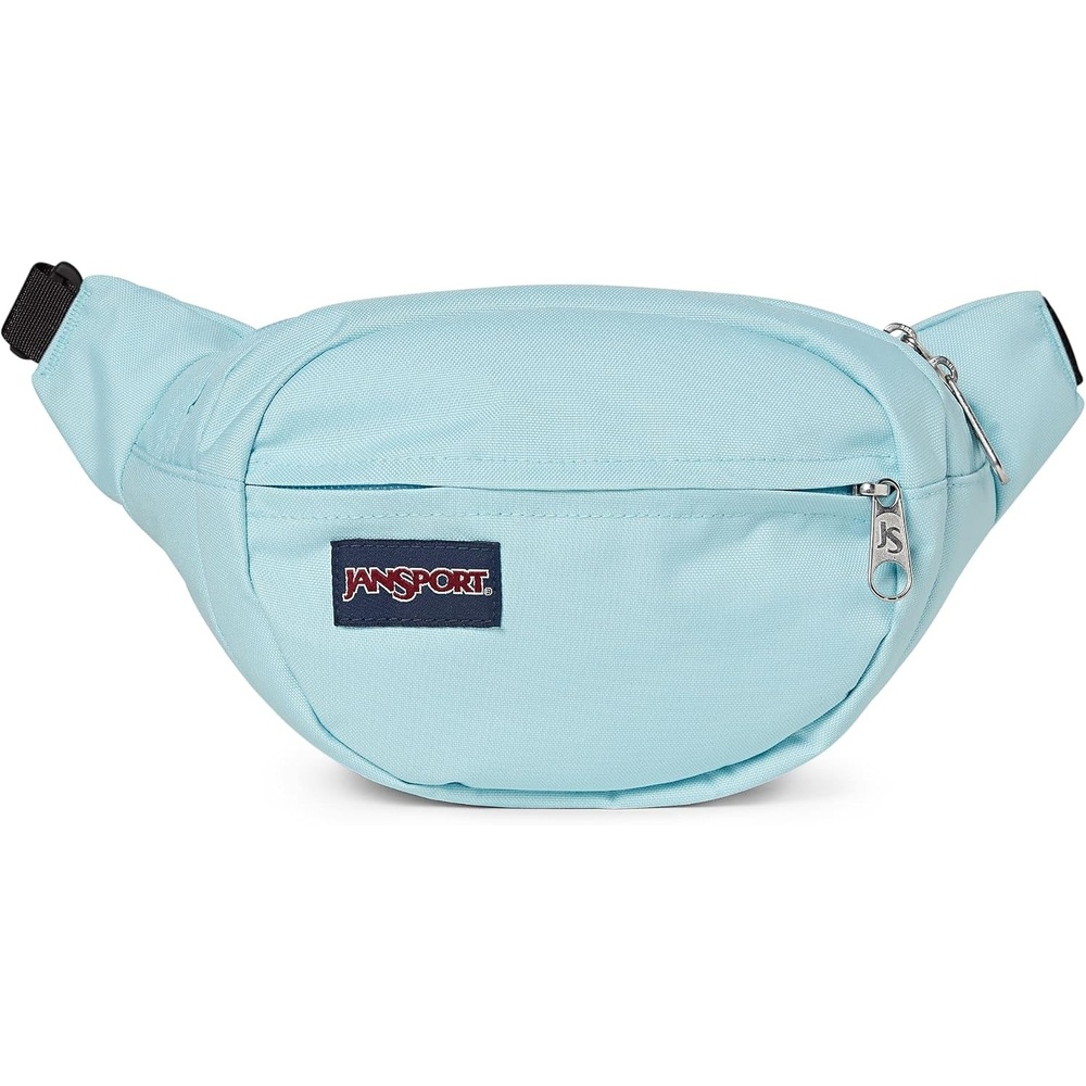 image:imageJanSport Fifth Avenue Fanny Pack Crossbody Bags for Women Men Stylish Durable Waist Bag with Adjustable Belt Main Zippered Pocket Quick Stash Pocket Travel Essentials Lavender AshSky High Blue