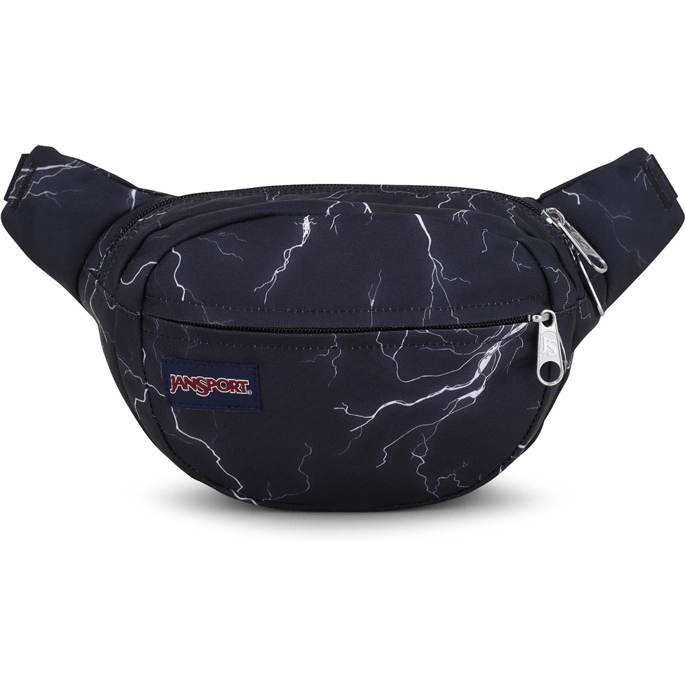 image:imageJanSport Fifth Avenue Fanny Pack Crossbody Bags for Women Men Stylish Durable Waist Bag with Adjustable Belt Main Zippered Pocket Quick Stash Pocket Travel Essentials Lavender AshElectric Bolts