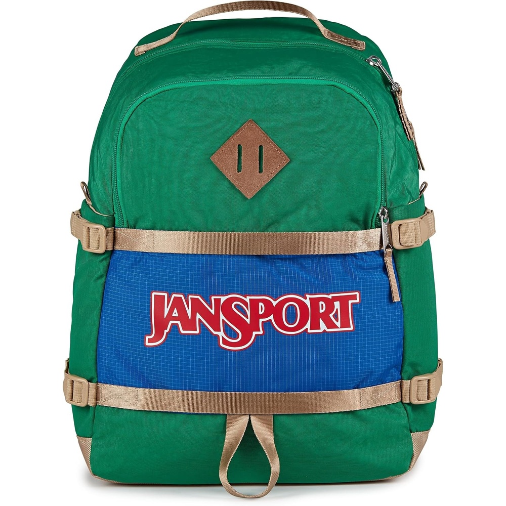 image:imageJanSport Small Seattle Pack Compact Backpack with Main Compartment Dual Water Bottle Pockets and Padded Sleeve for 15Inch Laptop TravertineJelly Kelly