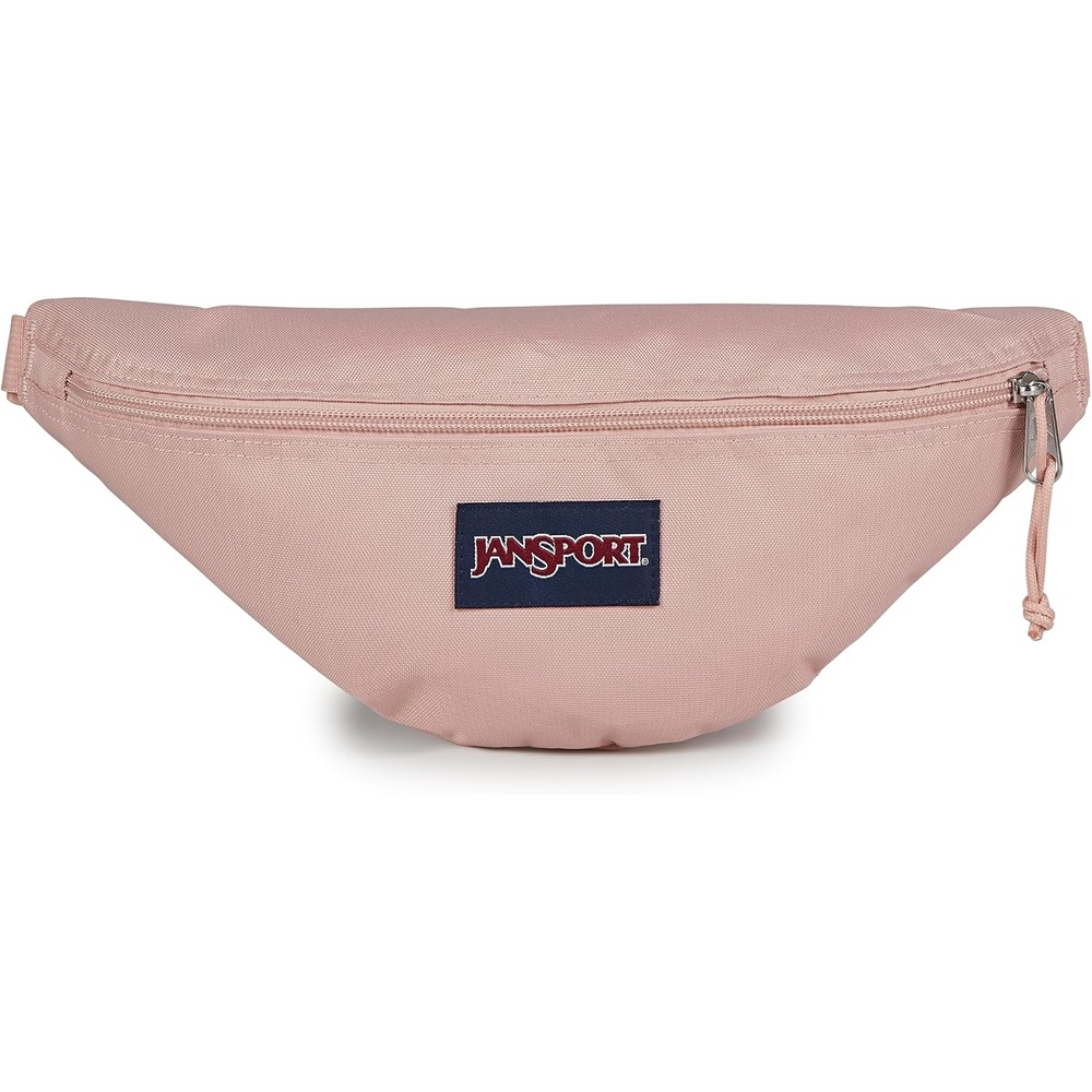 image:imageJanSport Swing Waistpack Fanny Pack Stylish Durable Waist Bag with Adjustable Belt Main Zippered Pocket Travel Essentials BlackMisty Rose